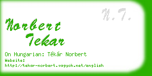 norbert tekar business card